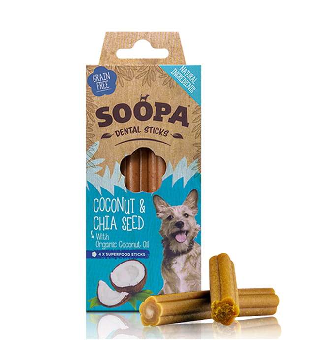 SOOPA Dental Stick Coconut & Chia Seed – Noix de coco et graines de chia (100g)
